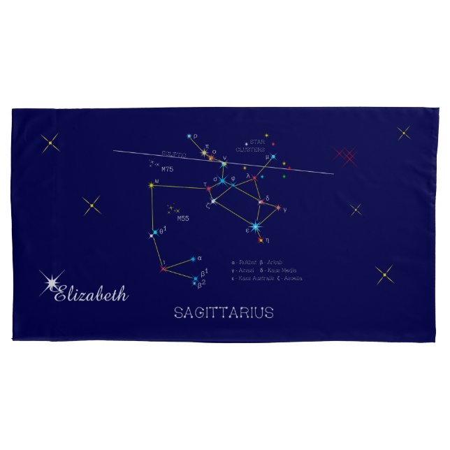 Constellation SAGITTARIUS einzigartig, beeindrucke Kissenbezug (Vorderseite)