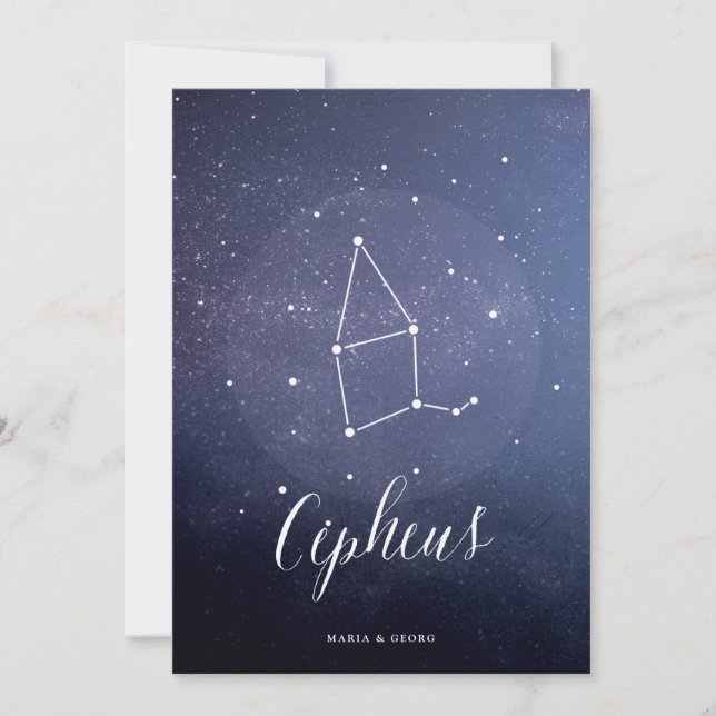 Constellation Star Celestial Tischnummer Cepheus (Vorderseite)