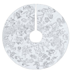 Constellation Star Map Weihnachtsbaumrock Polyester Weihnachtsbaumdecke