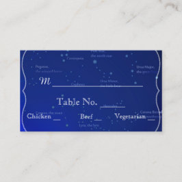 Constellations sur les Cartes Mariage Bleues