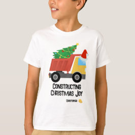 Constructing Christmas Joy Construction Dump Truck T-Shirt