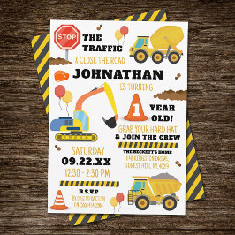 Construction 1er Anniversaire Invitation