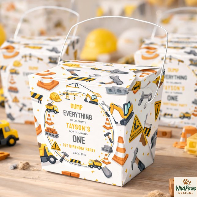 Construction 1ST Birthday | Builder Truck Party Geschenkschachtel (Construction 1ST Birthday | Builder Truck Party Favor Boxes
)