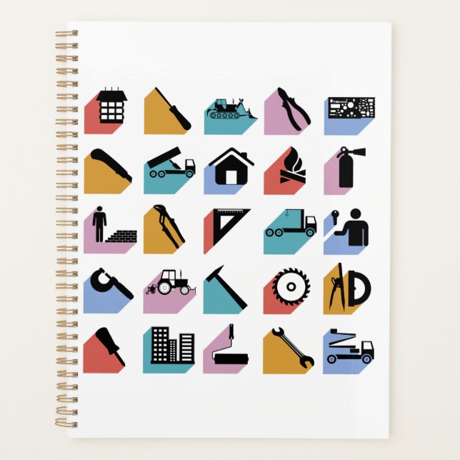 Construction and DIY Home Improvement Icons Planer (Vorderseite)