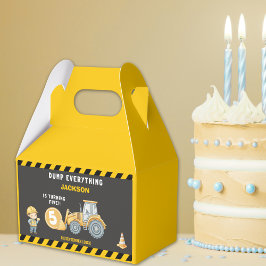 Construction Birthday 5th For boys | Truck Party  Geschenkschachtel