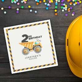 Construction Birthday Boy 2nd  Serviette