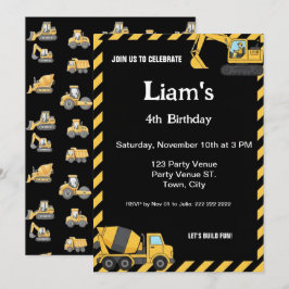Construction Birthday Invitation |Boy Truck Party  Einladung