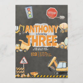Construction Birthday Invitation Einladung