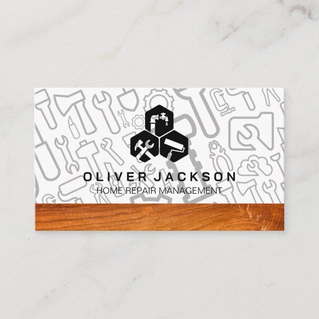 Construction Build | Contractor Tools Visitenkarte (Vorderseite)