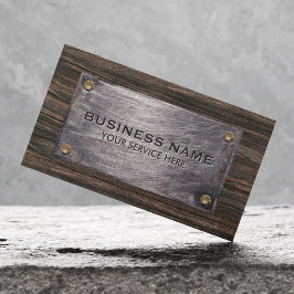 Construction Builder Wood & Metal Professional Visitenkarte