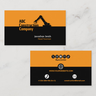 Construction Building Crane Business Card Visitenkarte