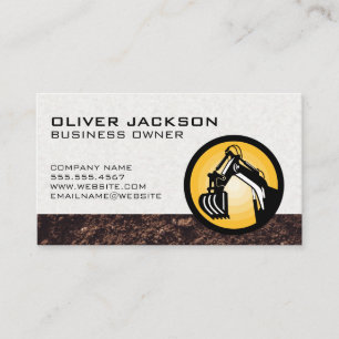 Construction   Bulldozer   Carte de visite droit