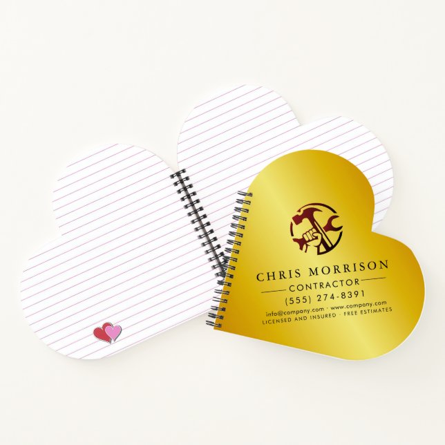 Construction Business Marketing Logo Notizbuch (Innenseite)