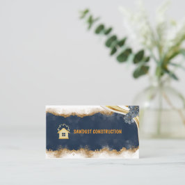 Construction Carpenter Wooden dark rustic timber Visitenkarte