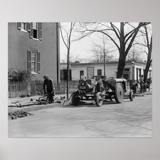Construction Crew, 1925. Vintage Photo Poster (Vorne)