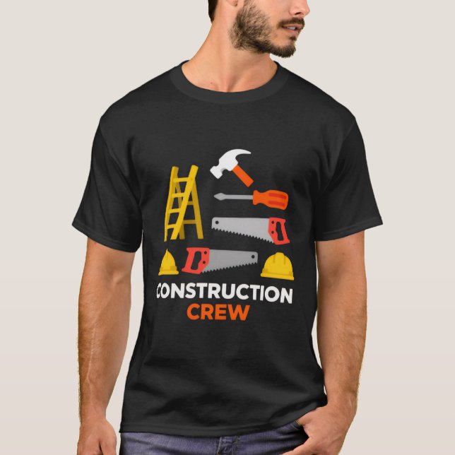 Construction Crew Tools Graphic T-Shirt (Vorderseite)