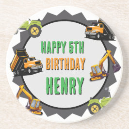 Construction Dump Truck  Getränkeuntersetzer