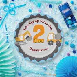 Construction Dump Truck Pappteller