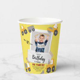Construction Dump Truck Party Boy Birthday  Pappbecher