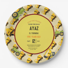 Construction Dump Truck Party Boy Birthday  Pappteller