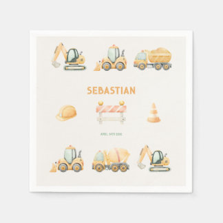 Construction Dump Truck Party Boys Birthday Serviette