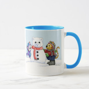Construction d'une tasse de chat de neige