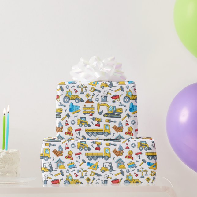 Construction Geschenkpapier (Partygeschenke)