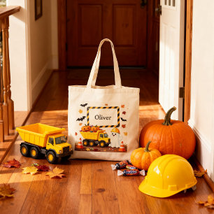Construction Halloween-LKW-Süßigkeiten oder Saures Tragetasche