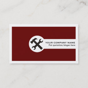 Construction rouge carte de visite