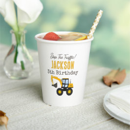 Construction Truck Birthday | Personalized Décor Pappbecher