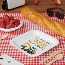 Construction Truck Birthday | Personalized Décor Pappteller