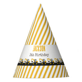 Construction Truck Birthday | Personalized Décor Partyhütchen