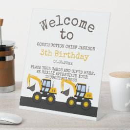 Construction Truck Birthday | Personalized Décor Sockelschild