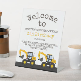 Construction Truck Birthday | Personalized Décor Sockelschild