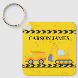 Construction Vehicle Cute Personalized Yellow Kids Schlüsselanhänger