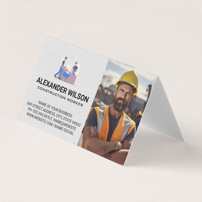 Construction Worker | Home Builders Visitenkarten (Vorderseite)