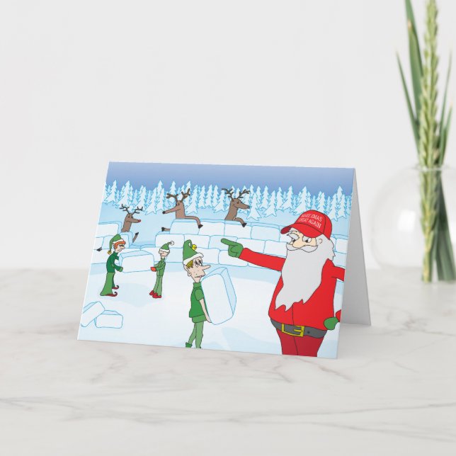 "Construisez Ce Mur..." Une carte de Noël trompée (Devant)