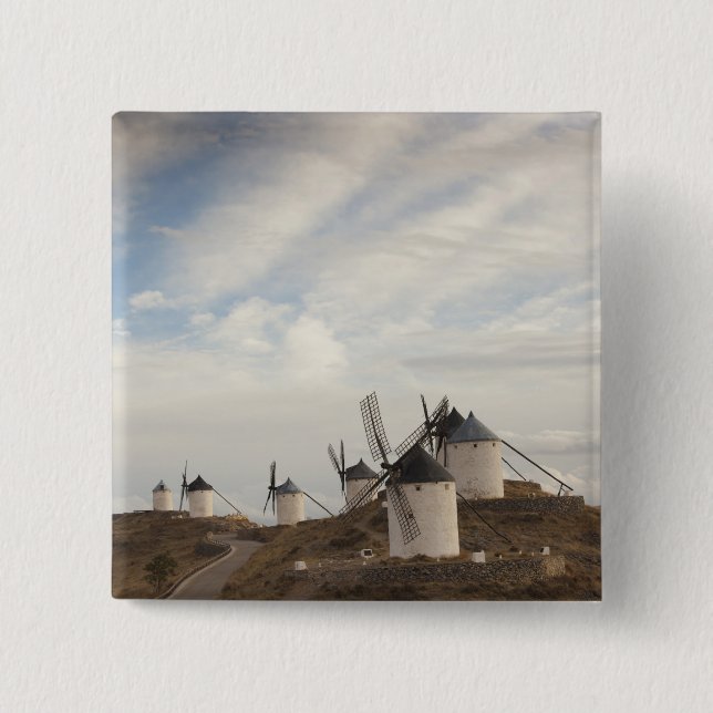 Consuegra, alte Windmühlen von La Mancha Button (Vorderseite)