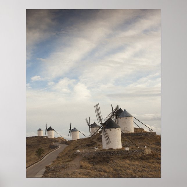 Consuegra, antike Windmühlen La Mancha Poster (Vorne)