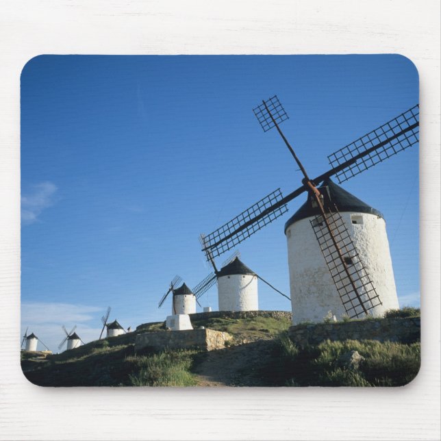 Consuegra, La Mancha, Spanien, Windmühlen 2 Mousepad (Vorne)