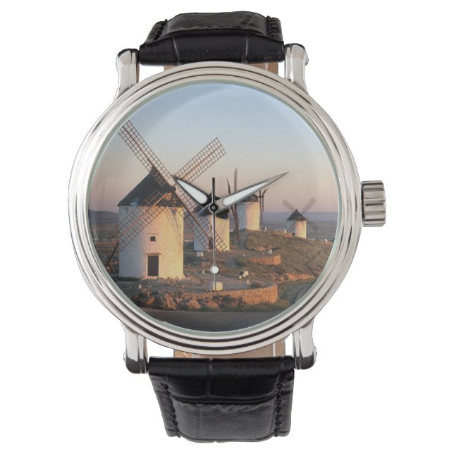 Consuegra, La Mancha, Spanien, Windmühlen Armbanduhr (Vorderseite)