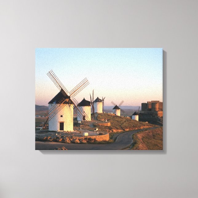 Consuegra, La Mancha, Spanien, Windmühlen Leinwanddruck (Vorderseite)