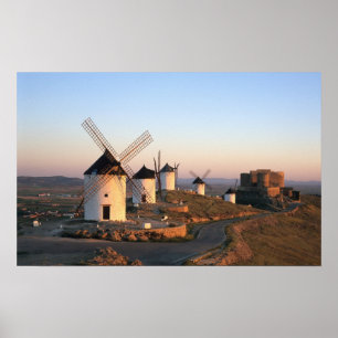Consuegra, La Mancha, Spanien, Windmühlen Poster