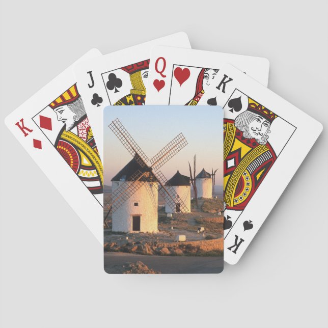 Consuegra, La Mancha, Spanien, Windmühlen Spielkarten (Rückseite)