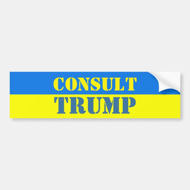 CONSULT TRUMP Ukraine gefärbt Autoaufkleber (Vorne)