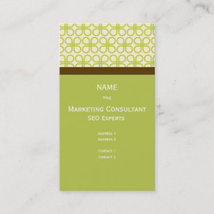 Consultant en marketing Carte de visite rétro