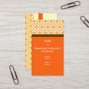 Consultant en marketing Carte de visite rétro