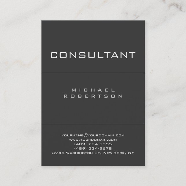 Consultant tendance Grey Chubby Carte de visite (Devant)