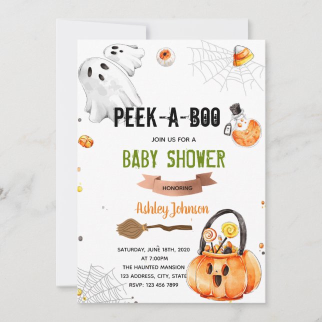 Consulter une invitation de baby shower d'hallowee (Devant)