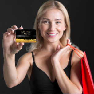 Consulting Black Gold Abstrakt Marble Vip Visitenkarte